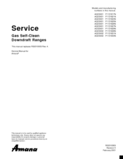Amana AGDS901 Service Manual