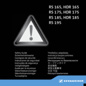 Sennheiser HDR 185 Safety Manual