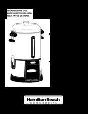 Hamilton Beach HCU110S Operation Manual
