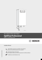 Bosch OptiFlow Professional GWH12 1 CTD E23 Installation Manual