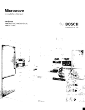 Bosch HMC80251UC Installation Manual