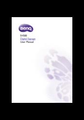 BenQ SV500 User Manual