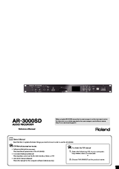 Roland AR-3000SD Reference Manual