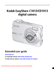 Kodak C1013 - EASYSHARE Digital Camera Extended User Manual