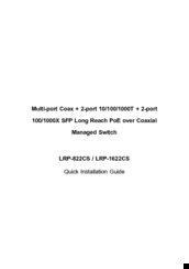 Planet LRP-822CS Quick Installation Manual
