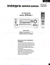 Integra DTR-40.1 Service Manual