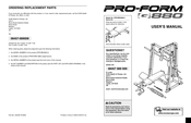 Proform G880 PFEVBE4805.0 User Manual