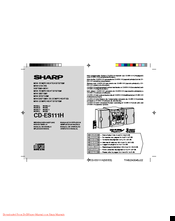 Sharp CD-ES111H Operation Manual