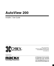 CYBEX autoview 200 Installer And User Manual