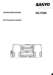 Sanyo DC F200 Instruction Manual