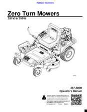 Land Pride ZST48 Operator's Manual