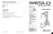 Weslo Gym 750 User Manual