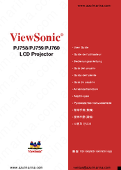 ViewSonic PJ759 - 63 Tft LCD Projector User Manual