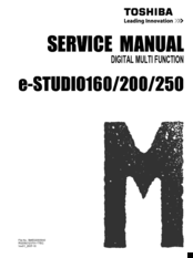 Toshiba e-studio 160 Service Manual