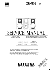 Aiwa XR-MS3 HR Service Manual