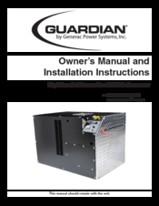 Guardian QUIETPACT 85D Owner's Manual And Installation Instructions