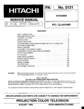 Hitachi 61HDX98B Service Manual