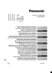 Panasonic SC-BTT880 Basic Operating Instructions Manual