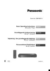 Panasonic DMP-BD813EG Basic Operating Instructions Manual
