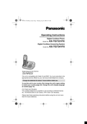 Panasonic KX-TG7341FX Operating Instructions Manual