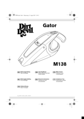 Dirt Devil gator m138 Operating Manual