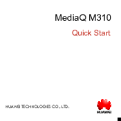 Huawei MediaQ M310 Quick Start Manual