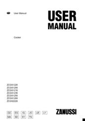 Zanussi ZCG61206 User Manual