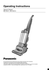 Panasonic MC-E4011 Operating Instructions Manual