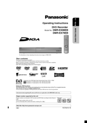 Panasonic DMR-EX88EB Operating Instructions Manual