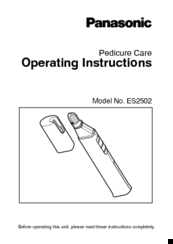 Panasonic ES2502 Operating Instructions Manual