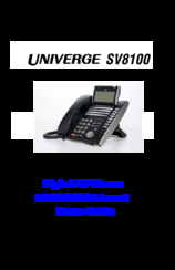NEC UNIVERGE SV8100 DT7 SERIES User Manual