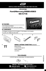 Metra Electronics 99-5716 Installation Instruction