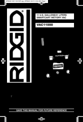 RIDGID VAC11000 Owner's Manual