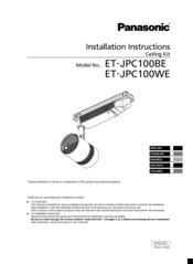 Panasonic et-jpc100we Installation Instructions Manual