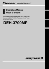 Pioneer DEH-3700MP Operation Manual