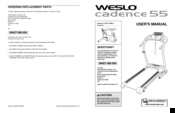 Weslo CADENCE 55 WETL13606.0 User Manual