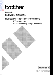 Brother PT-1160 Martha By Mail Service Manual