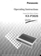 Panasonic KX-P3626 Operating Instructions Manual