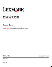 Lexmark M5100 Series User Manual