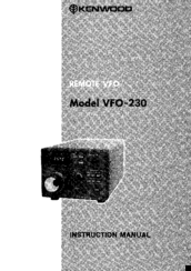 Kenwood vfo-230 Instruction Manual