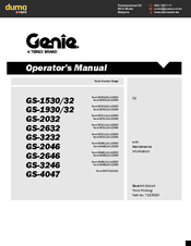 Genie gS-1530/32 Operator's Manual