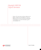 Agilent Technologies Keysight N9310A User Manual