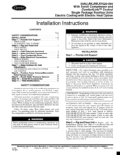 Carrier 50AW/AY/AX027 Installation Instructions Manual