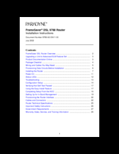 Paradyne FrameSaver DSL 9788 Router Installation Instructions Manual