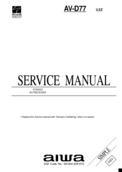 Aiwa AV-D77 Service Manual