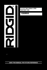 RIDGID 1200RV Owner's Manual