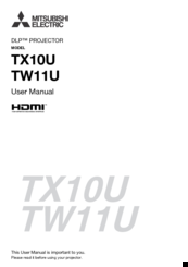 Mitsubishi Electric TX10U User Manual