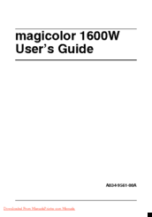 Konica Minolta A034 011 User Manual