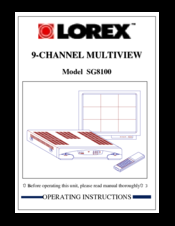 Lorex SG8100 Operating Instructions Manual
