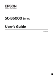 Epson SC-B6000 User Manual